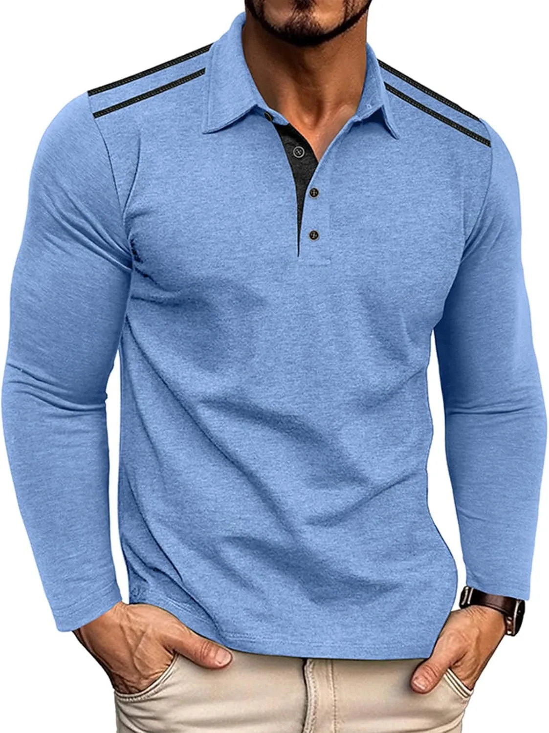 

Мужская классическая поло с длинным рукавом YSERB