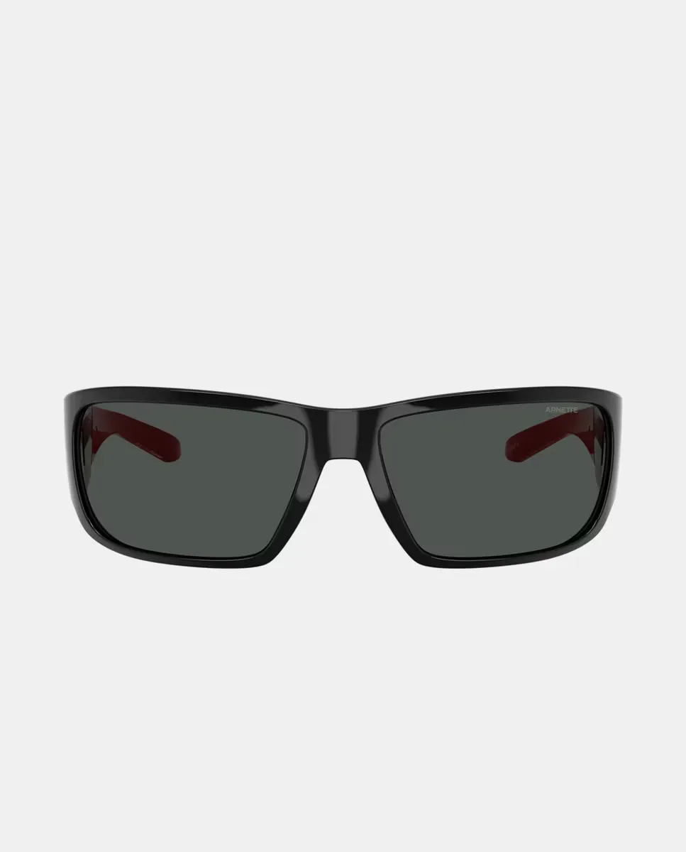 

Прямоугольные мужские солнцезащитные очки серого цвета Arnette, черный