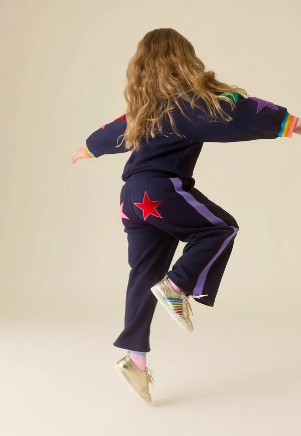 Спортивный костюм joggers heart set Little Bird, Navy Boucle Stars — фото 3