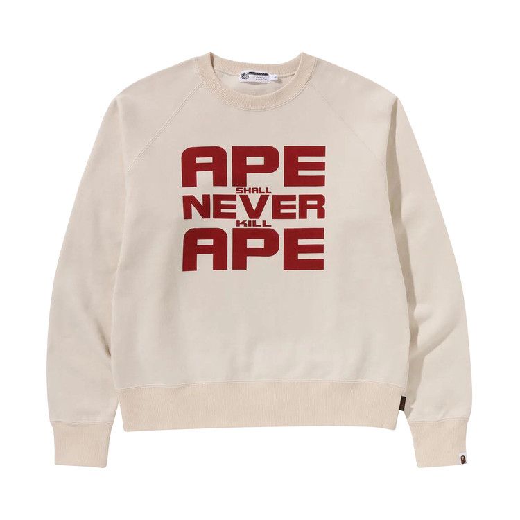

Свитер BAPE Ape Shall Never Kill Ape Crewneck, Ivory