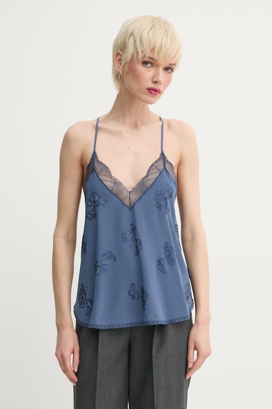 

Шелковая блузка Zadig&Voltaire, синий