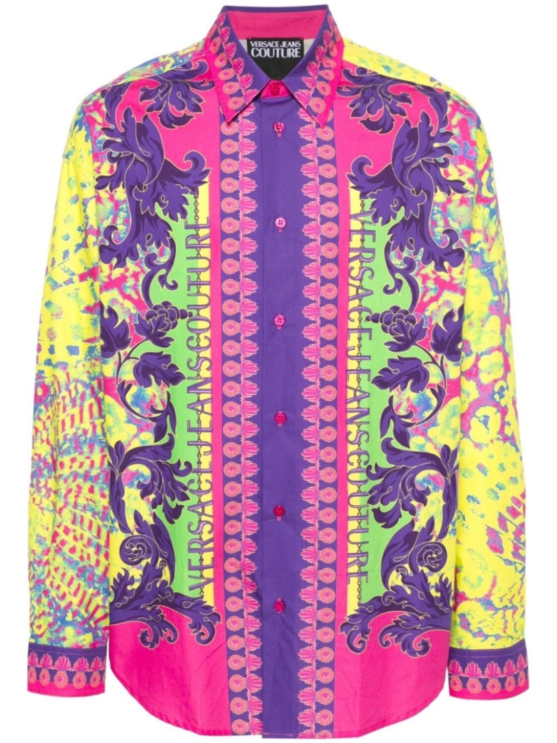 

Versace Jeans Couture рубашка с анималистичным принтом, розовый