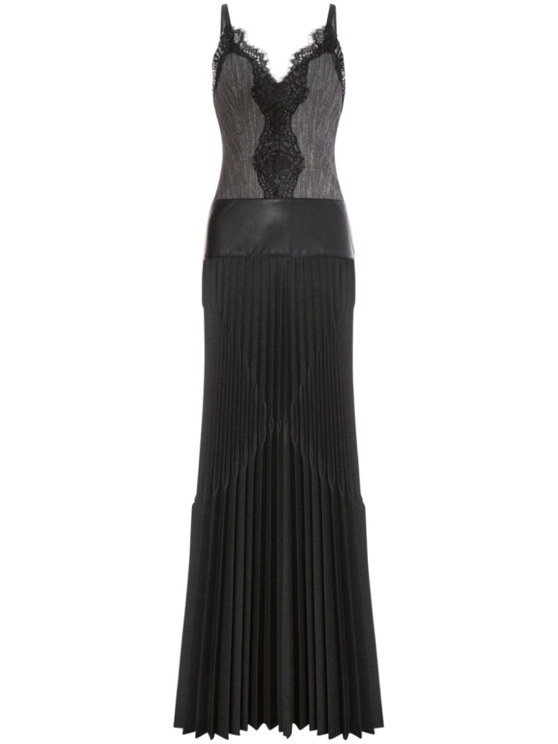 

Alberta Ferretti длинное платье с атласной окантовкой, черный