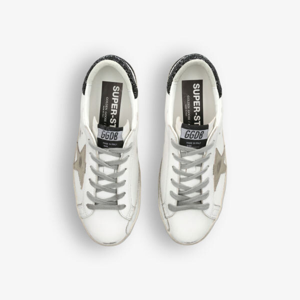 Кожаные низкие кеды Superstar 11538 с фирменной нашивкой Golden Goose, черный — фото 2