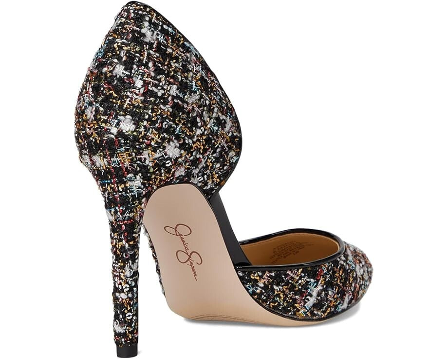 Дамские туфли Jessica Simpson Prizma D'Orsay Pump 6 черные блестящие на шпильке ZPO3360 — фото 4