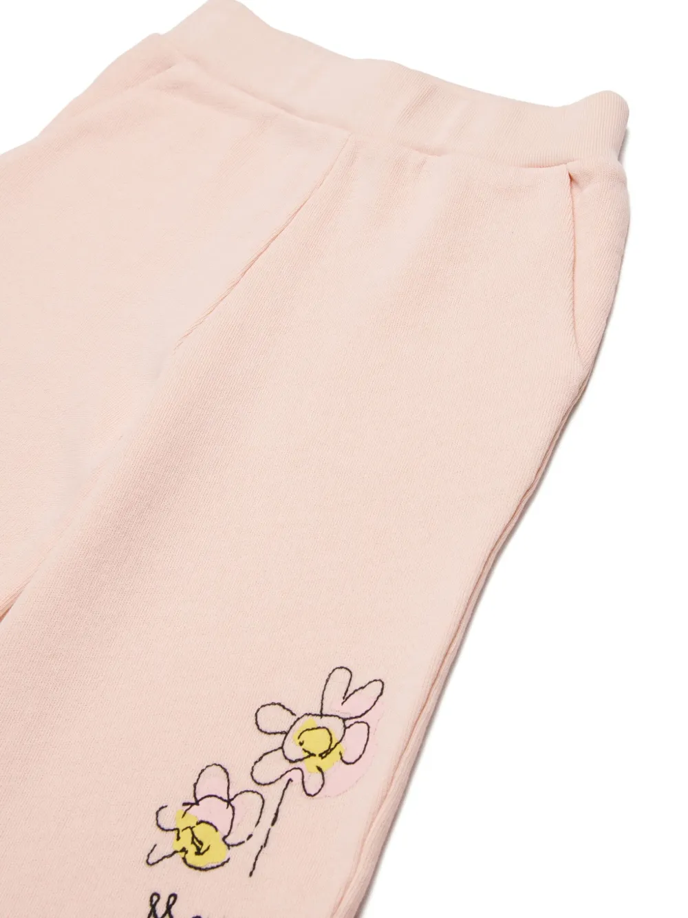 Спортивные брюки с цветочным принтом Marni Kids, розовый — фото 3