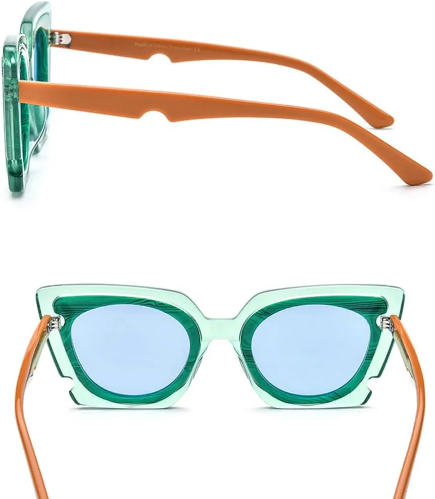 

Солнцезащитные очки «кошачий глаз» с радужной расцветкой, модные мужские и женские зеркала для вождения и езды на велосипеде, SUN2167 Generic, Purple Brown