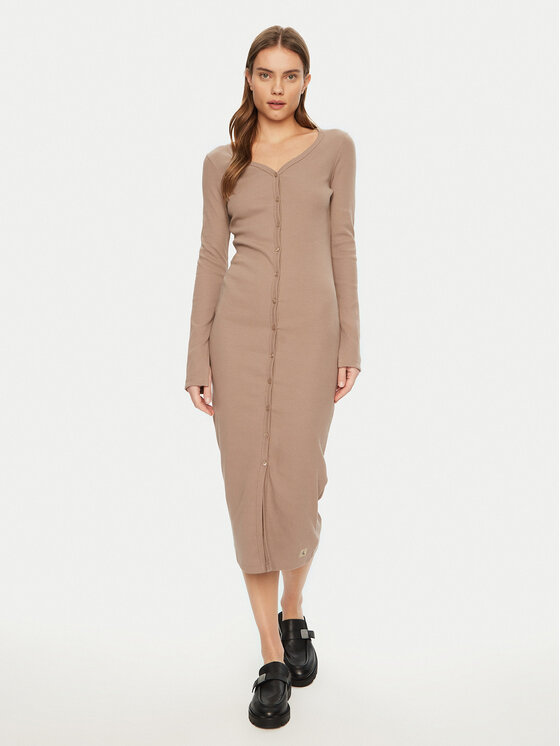 

Платье облегающего кроя для повседневной носки J20J224830 Calvin Klein Jeans, бежевый