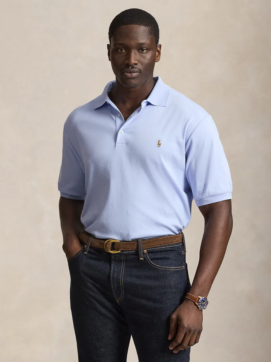 Рубашка Polo Ralph Lauren Big & Tall, Sky Blue — фото 2
