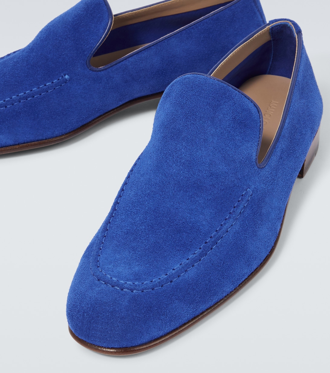 Туфли-лоферы Truro из замши Manolo Blahnik, 4302 Blu — фото 3