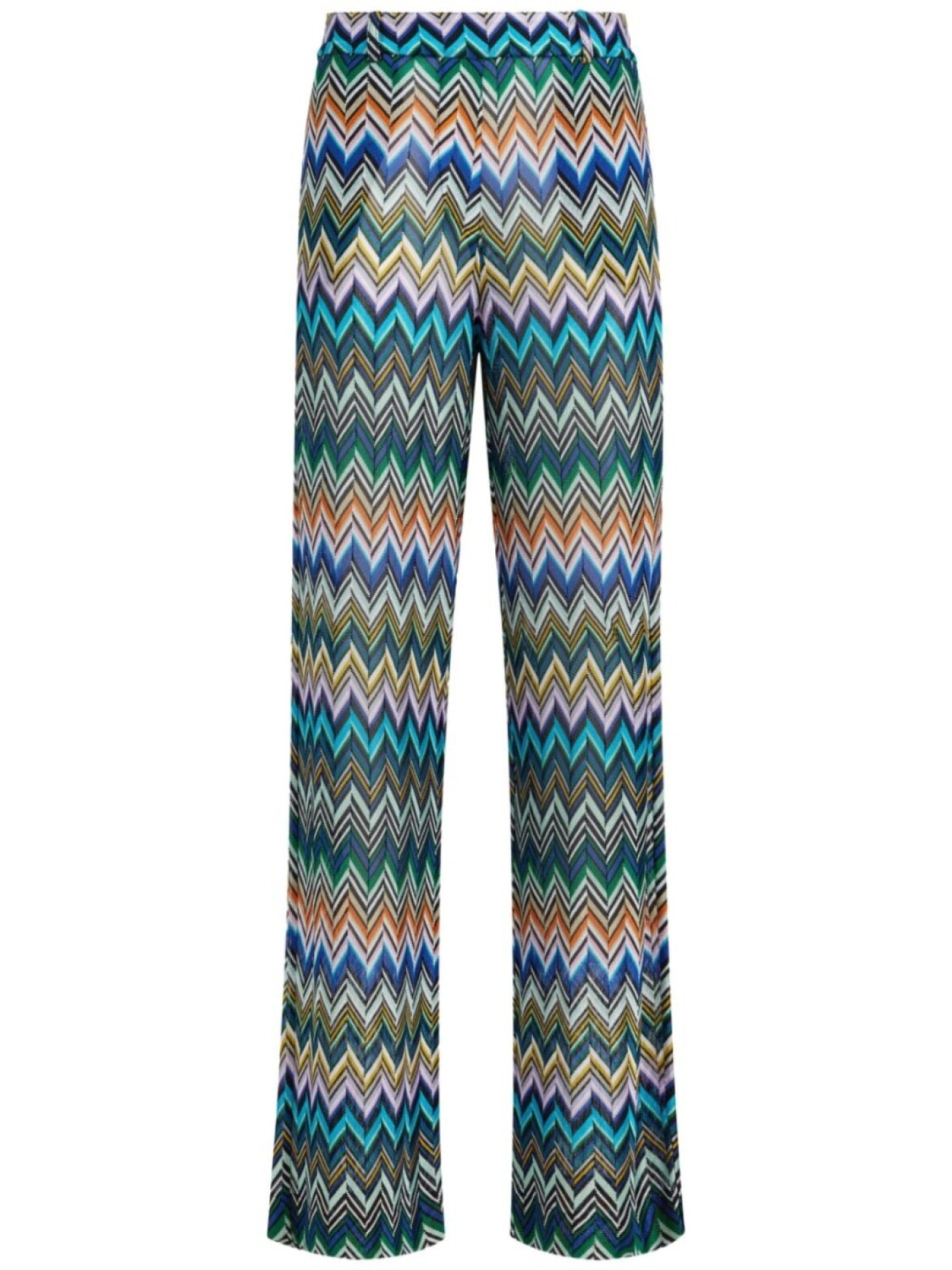 

Missoni брюки с высокой талией и зигзагом, синий