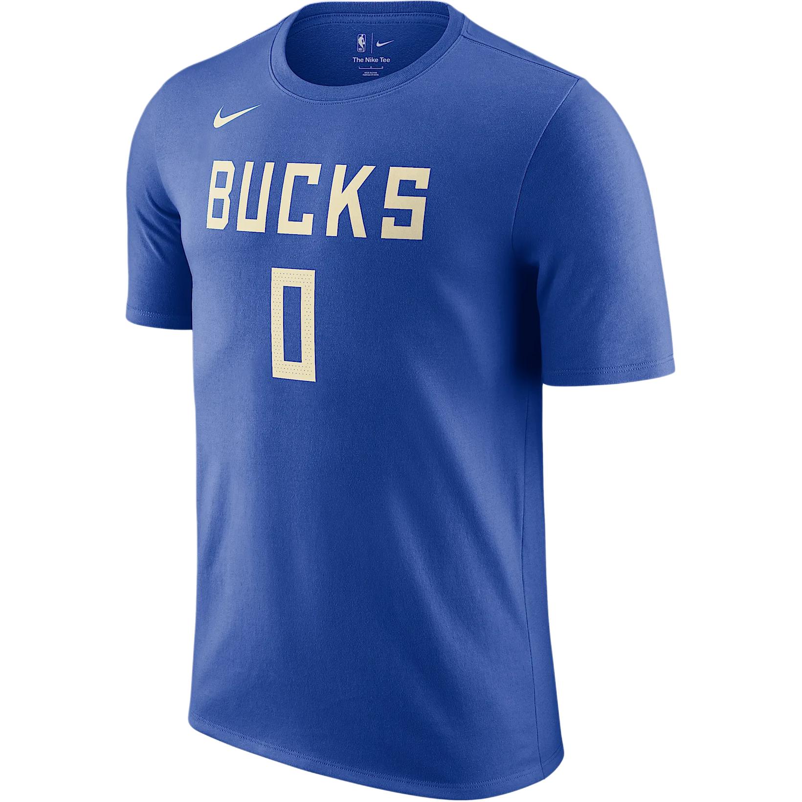 Футболка мужская Damian Lillard Milwaukee Bucks Essential City Edition NBA Nike, синий — фото 3