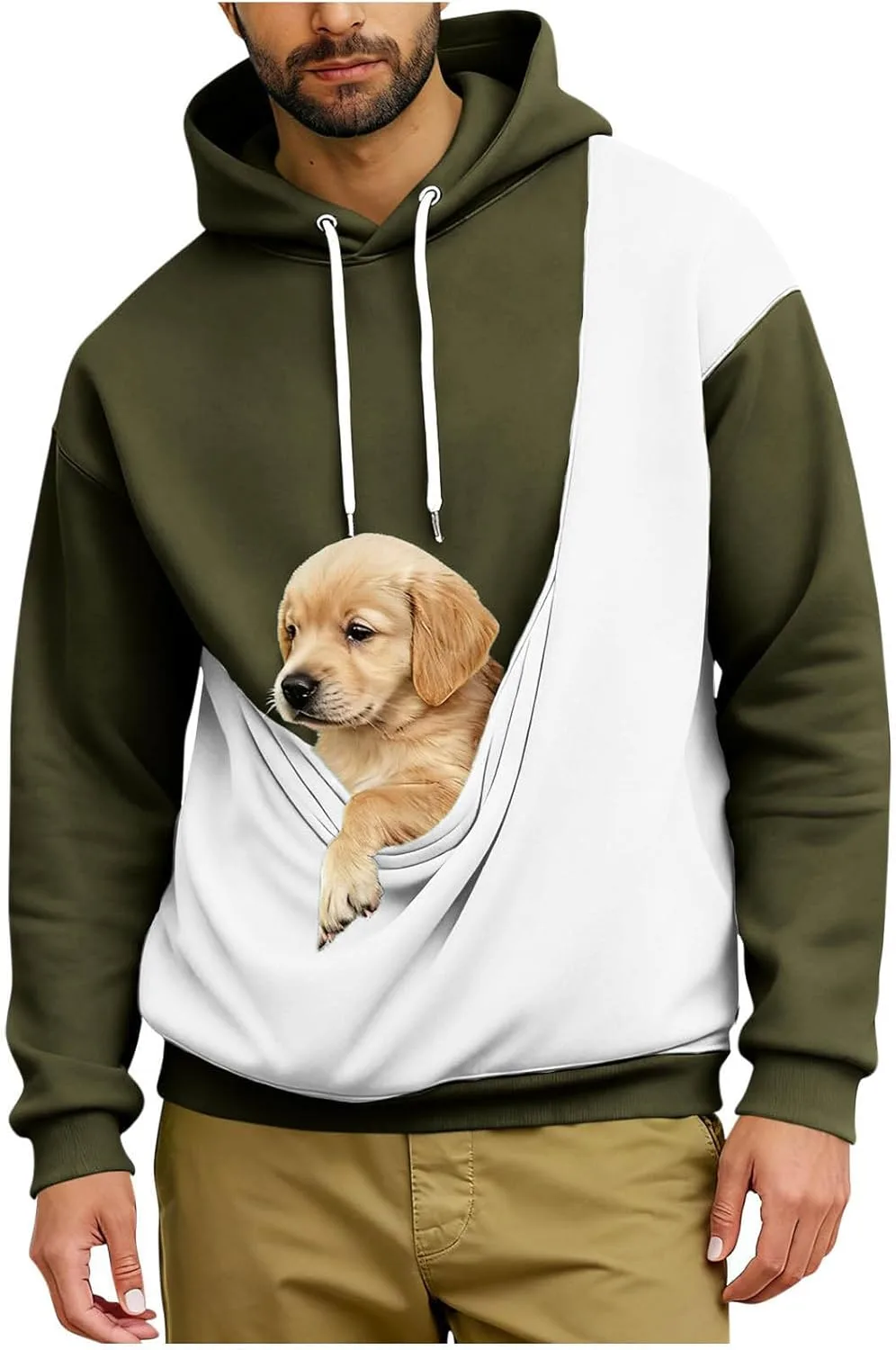 

Толстовка с карманом для собаки, мужская, теплая, уютная