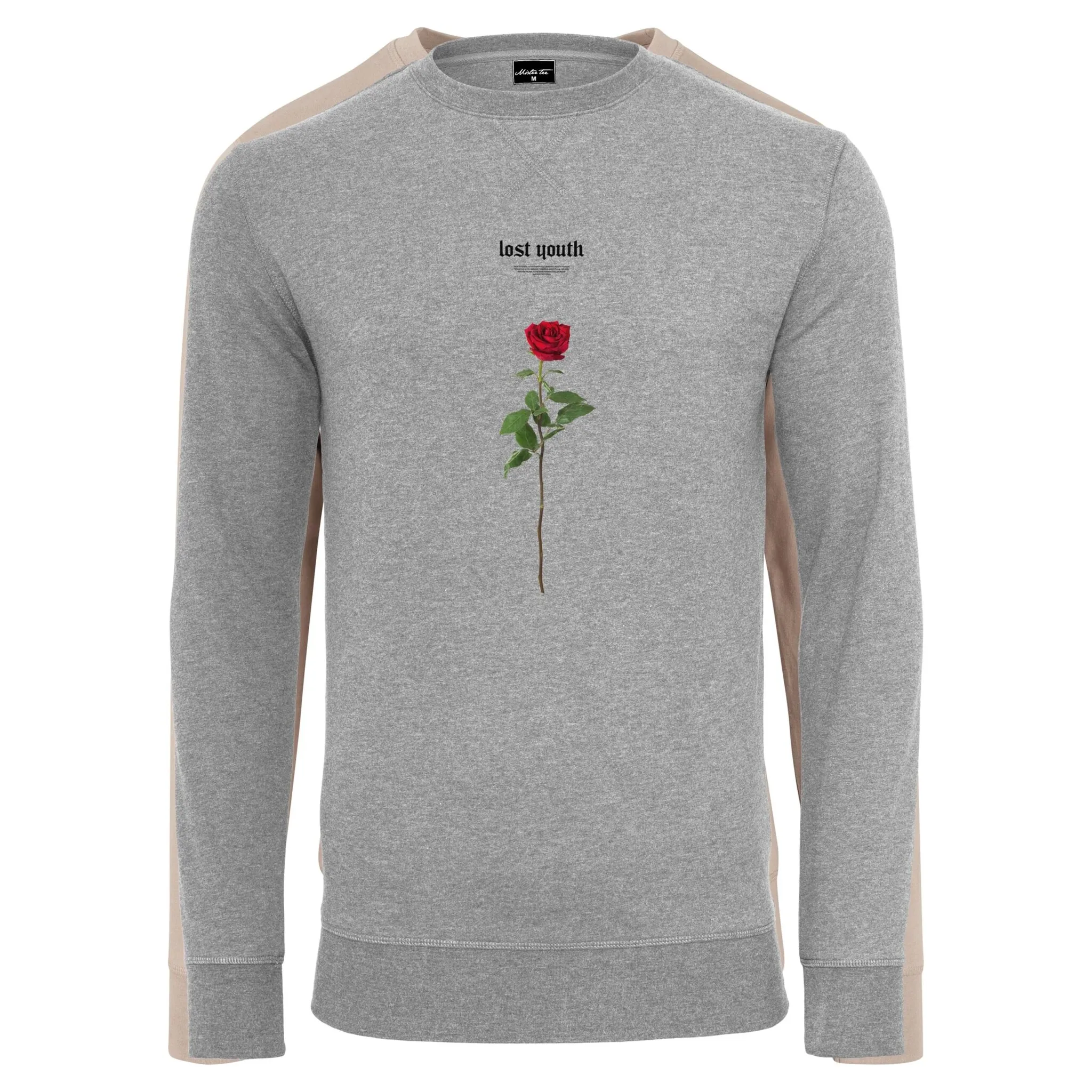

Свитер MisterTee с круглым вырезом "MisterTee Men's Lost Youth Rose Crewneck", серый