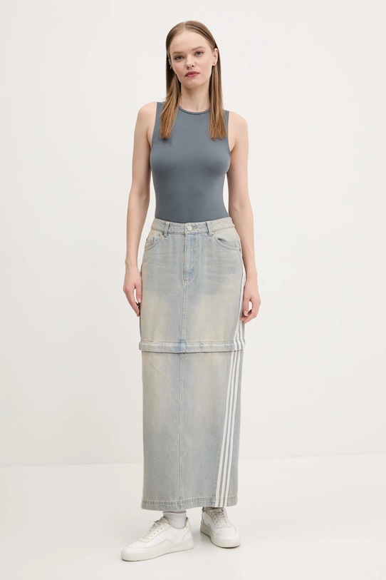 Джинсовая юбка DENIM ZIP SKIRT Adidas Originals, синий — фото 4