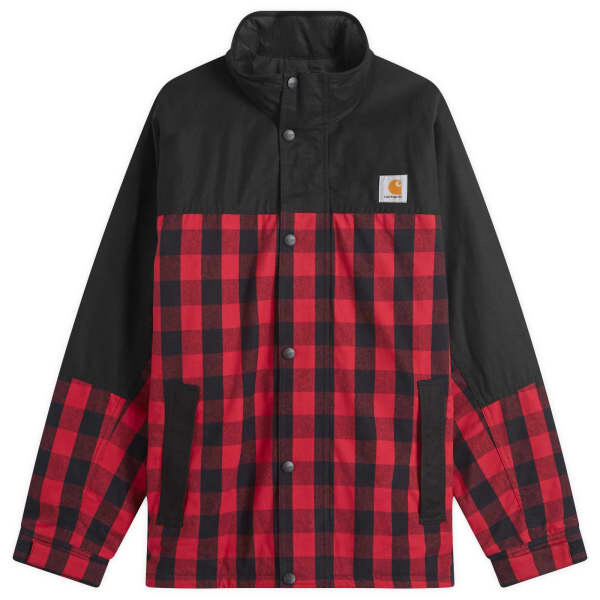 

X carhartt check вощеная куртка Junya Watanabe Man, черный