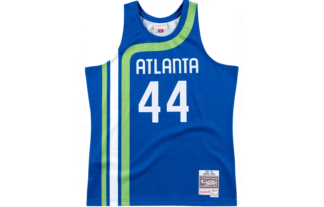 

Футболка NBA Swingman "Hawks 1971 Pete Maravich" Mitchell Ness, синий