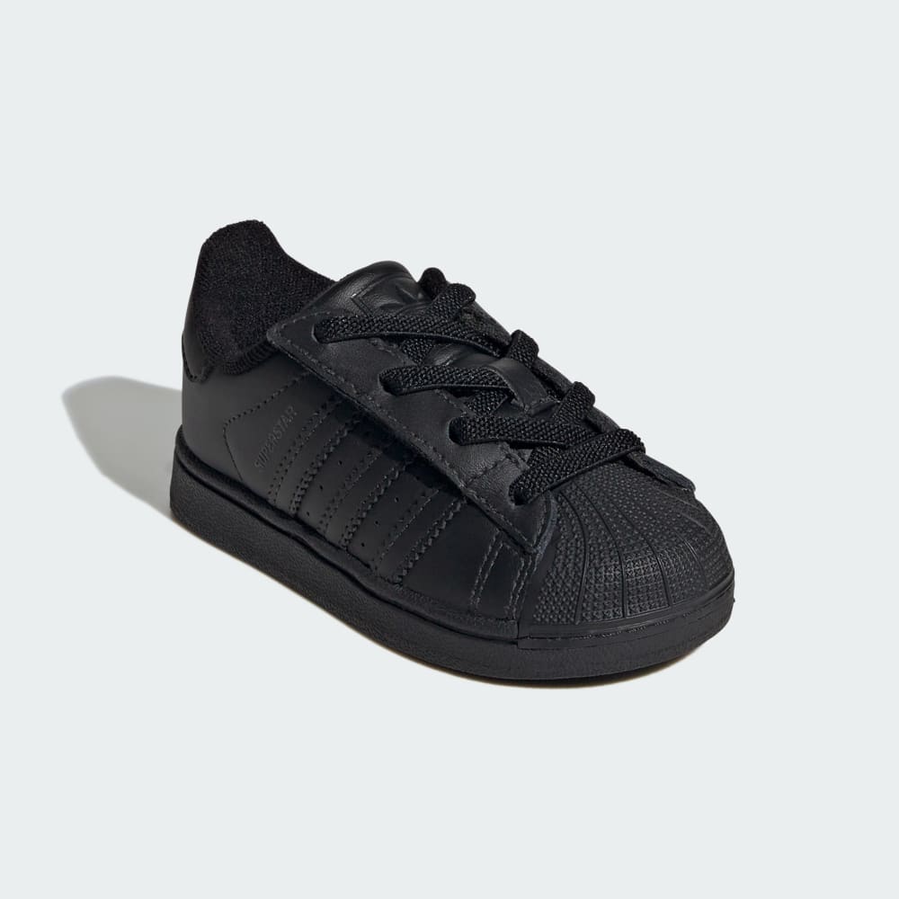 Кроссовки Adidas Superstar II Elastic Lace Shoes Kids, цвет Core Black/Core Black/Core Black — фото 4
