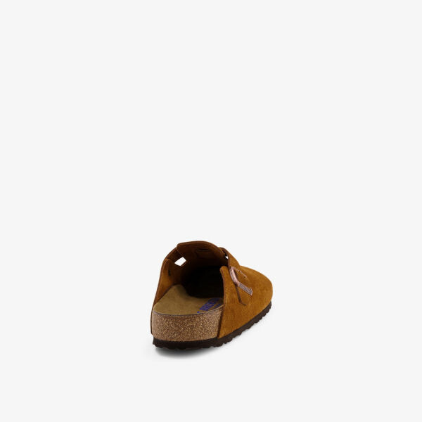 Сабо из замши и кожи с тисненым логотипом Boston Birkenstock, цвет mink — фото 4