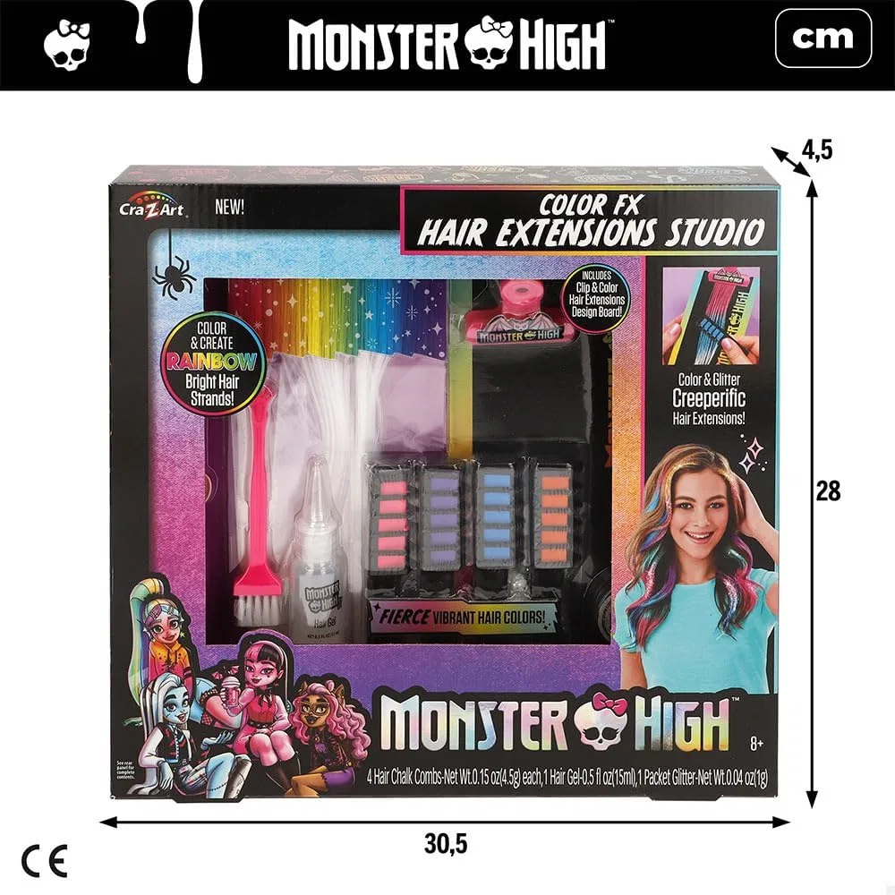 Детский набор для наращивания волос «Monster High» от ColorBaby, с клипсами и мелками Colorbaby — фото 2