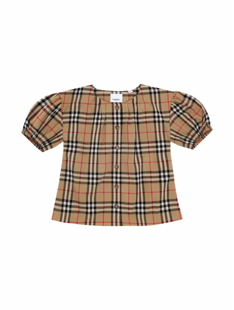 

Хлопковая блузка Vintage Check Burberry, мультиколор