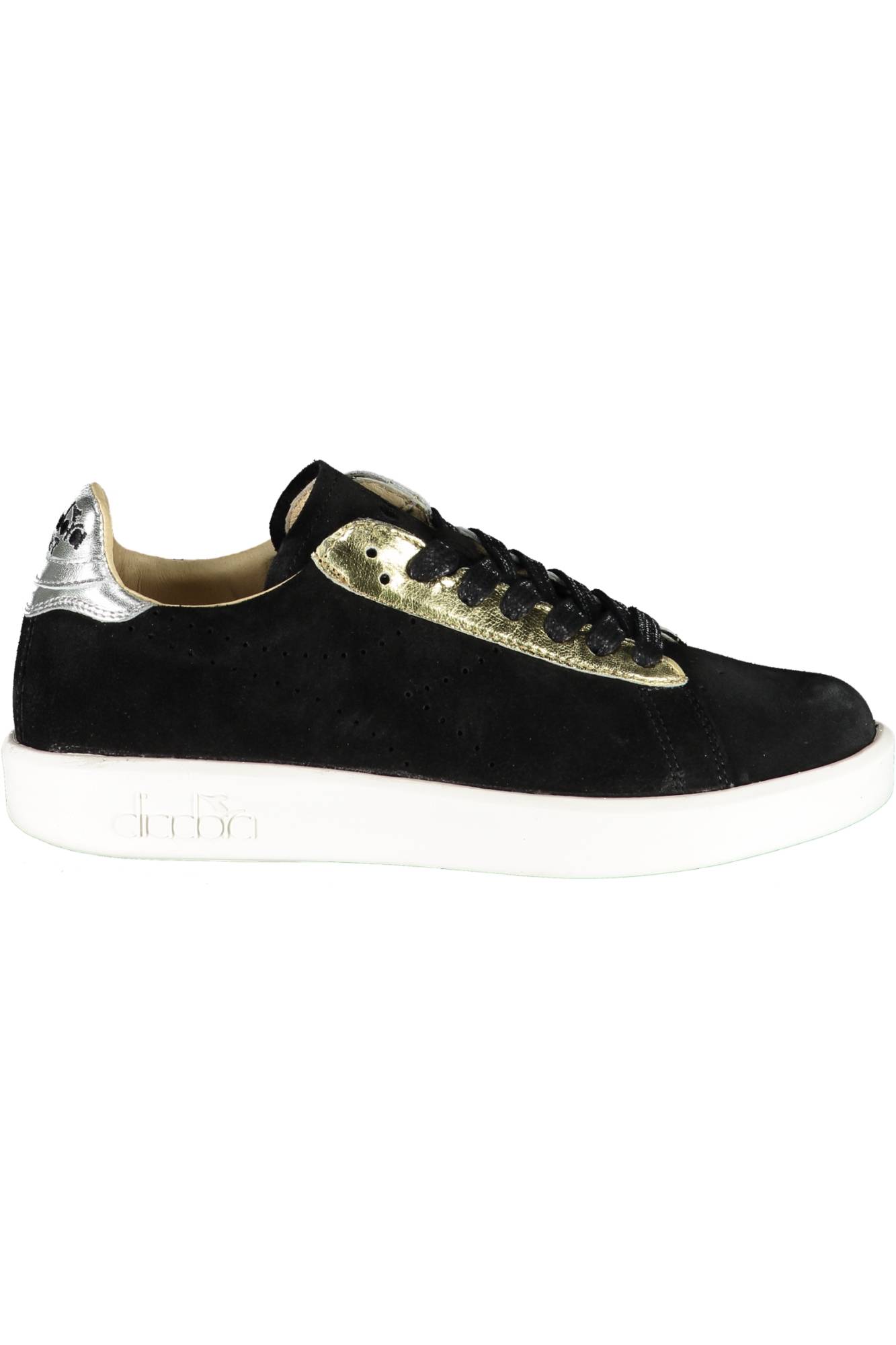 Кроссовки спортивные Diadora женские, черный / золотой / серебряный