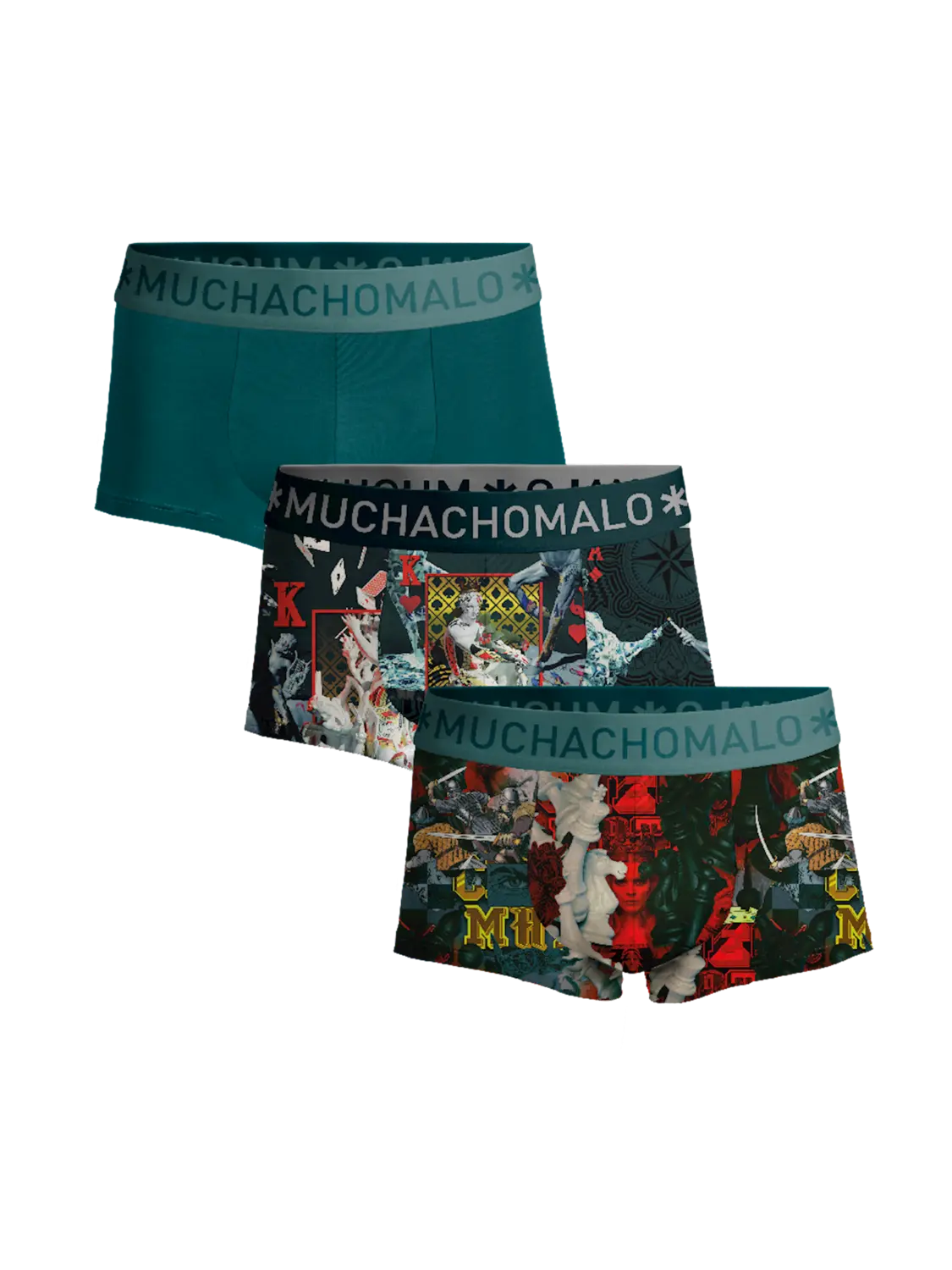 

Боксеры 3 шт трусы Muchachomalo, мультиколор