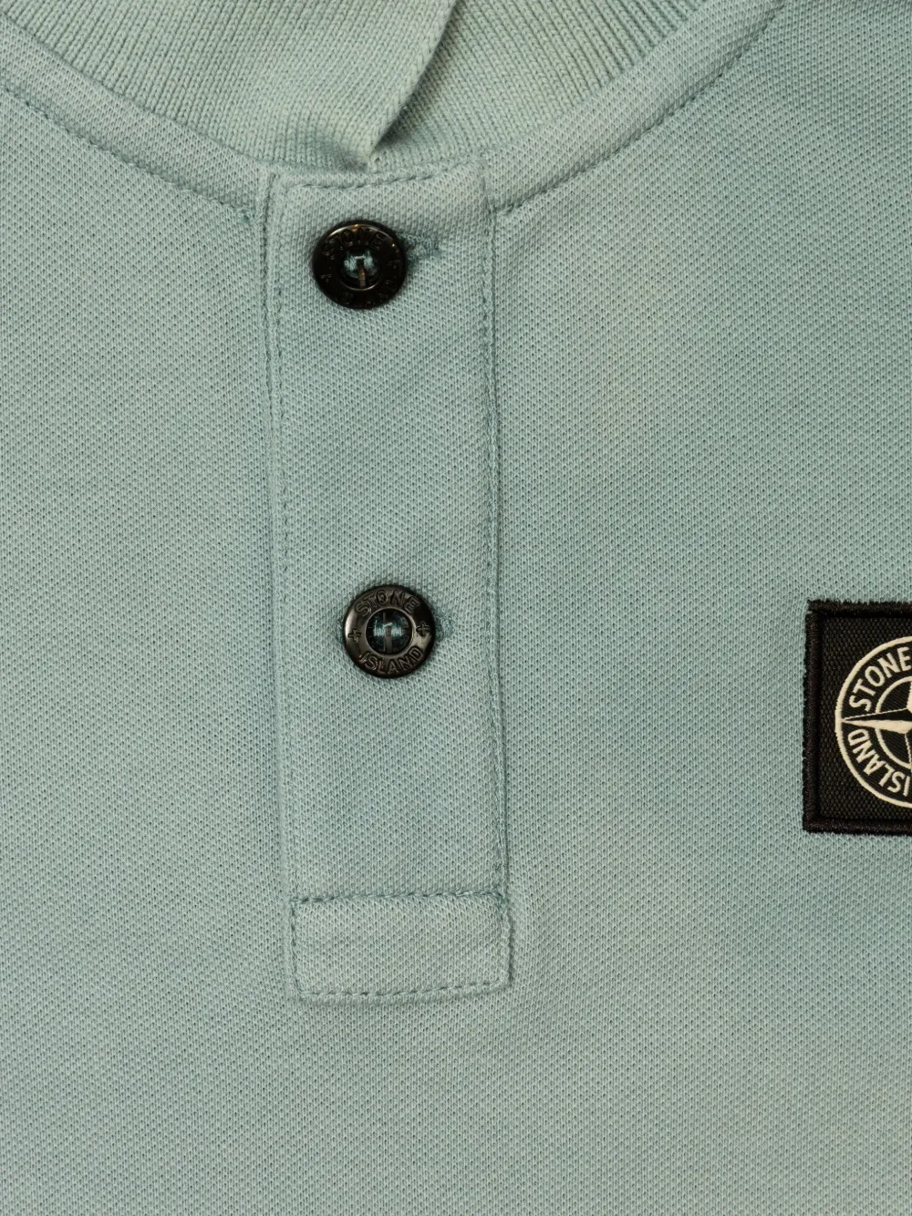 Рубашка-поло с короткими рукавами в рубчик Stone Island Junior, зеленый — фото 4