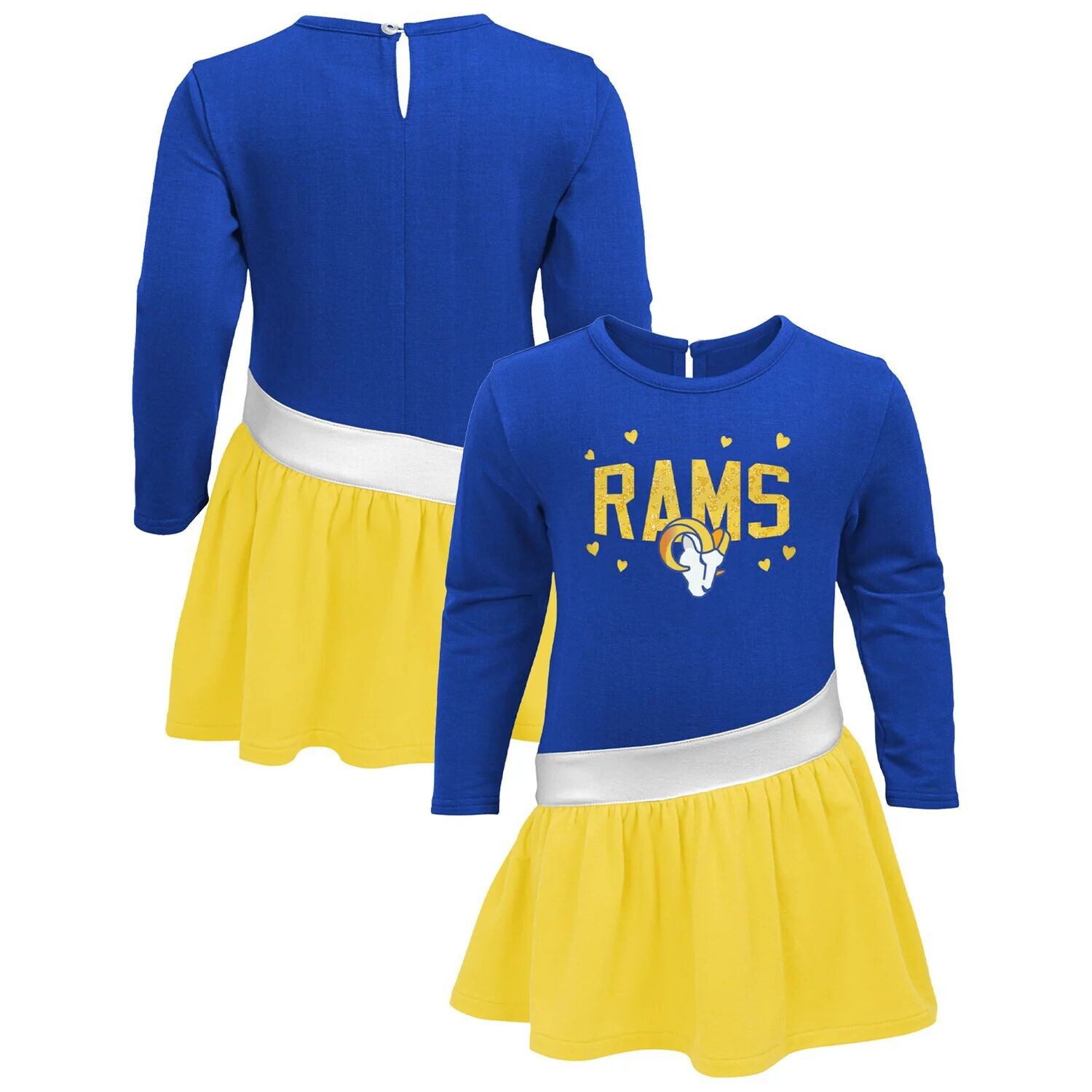 

Трикотажное платье Los Angeles Rams Heart to Heart для девочек-младенцев Royal/Gold Outerstuff