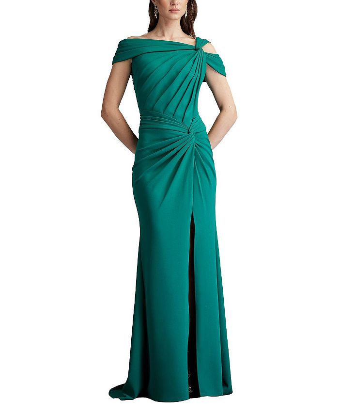

Асимметричное платье Denali с закрученным узлом Tadashi Shoji, зеленый