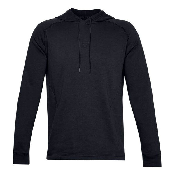 

Толстовка project rock charged cotton logo hoodie 'black' Under Armour, черный