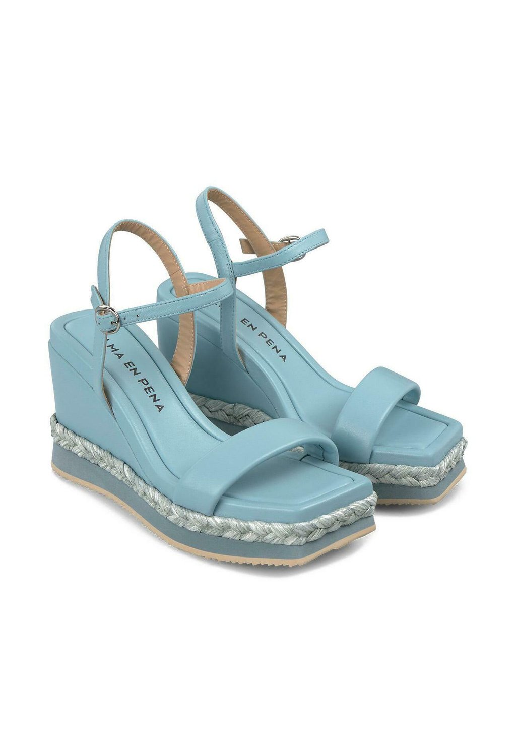 Босоножки на танкетке CON CIERRE HEBILLA - High heeled sandals Alma en Pena, цвет Azul Jaspeado — фото 3