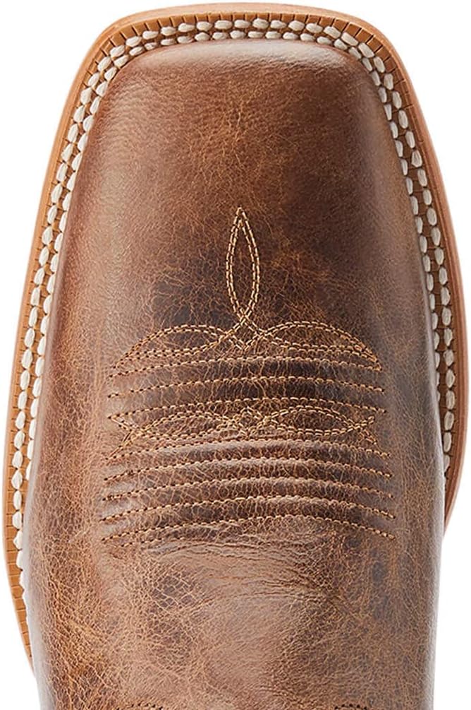 Мужские западные сапоги Ariat Hybrid Roughstock с квадратным носком, Pecan Brown/Coastal Cream — фото 4