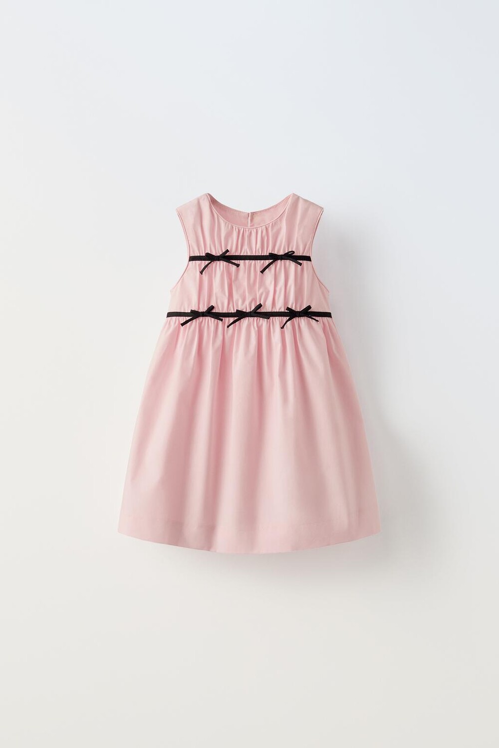 

Платье с контрастными бантами ZARA, розовый