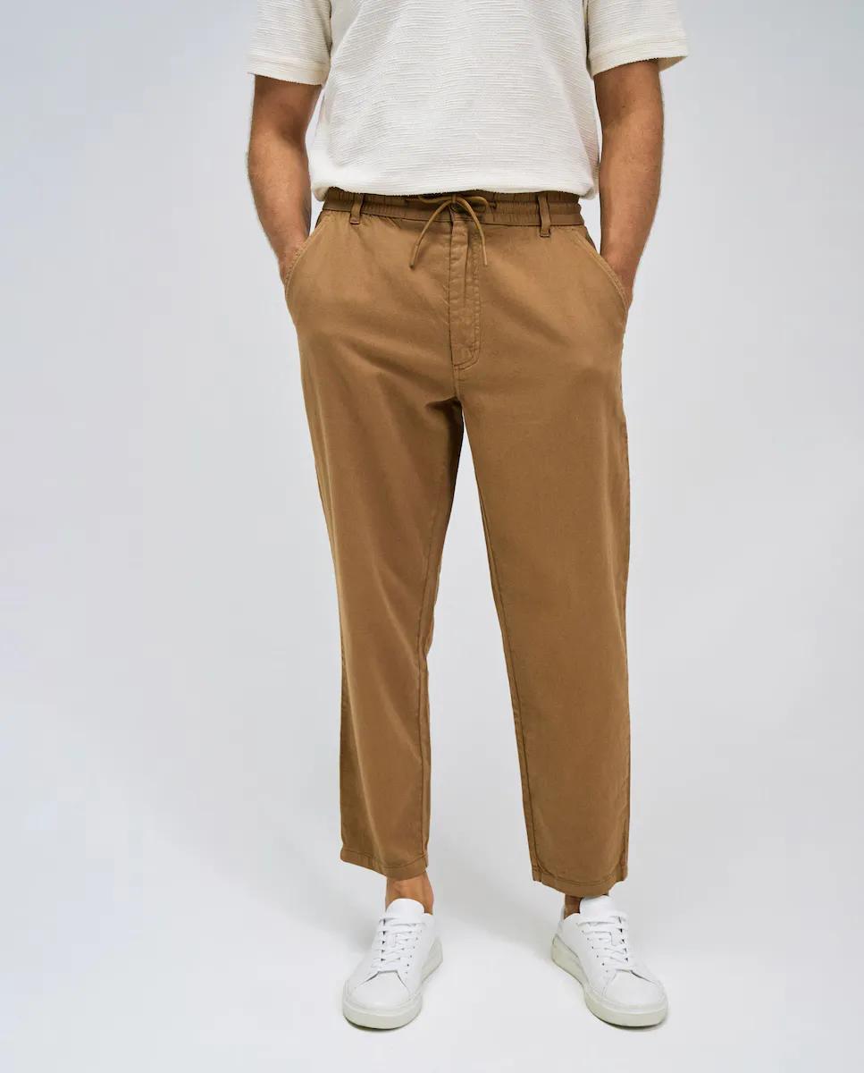 

Прямые мужские брюки чинос коричневого цвета Salsa Jeans, коричневый