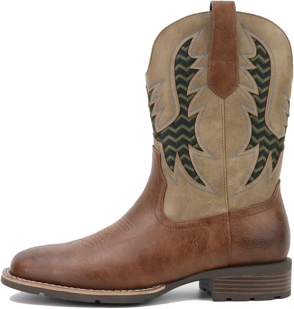 

Мужские вестерн-сапоги Santimon с вставкой из дышащей сетки, на резинке, для работы и верховой езды, светло-коричневый