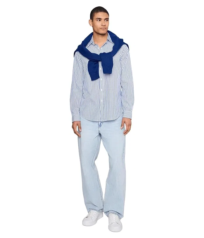 Рубашка классическая полосатая Polo Ralph Lauren, White/Blue — фото 2