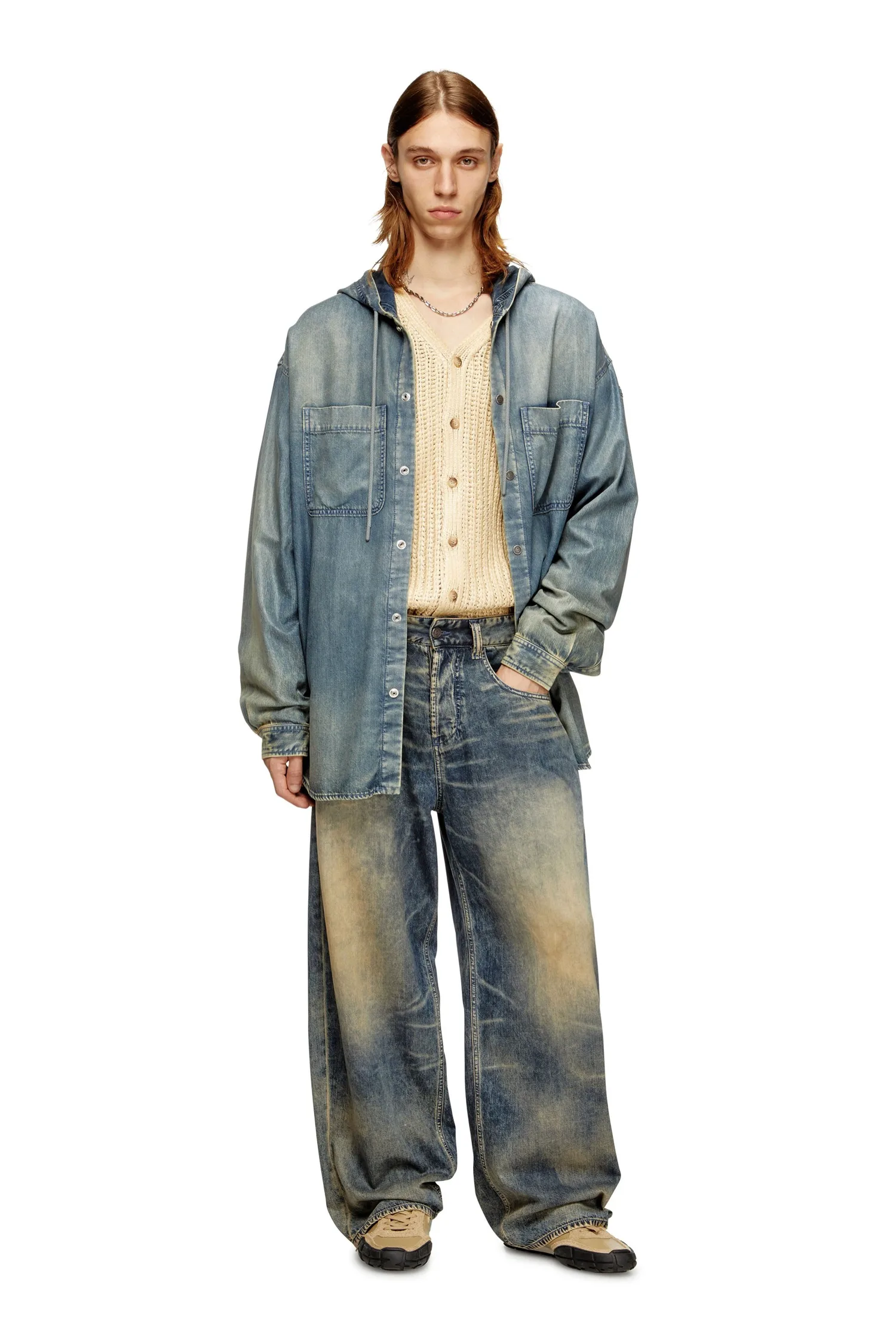 Мужские свободные джинсы 1997 D-ENIM-M Diesel, Light Indigo Blue — фото 3