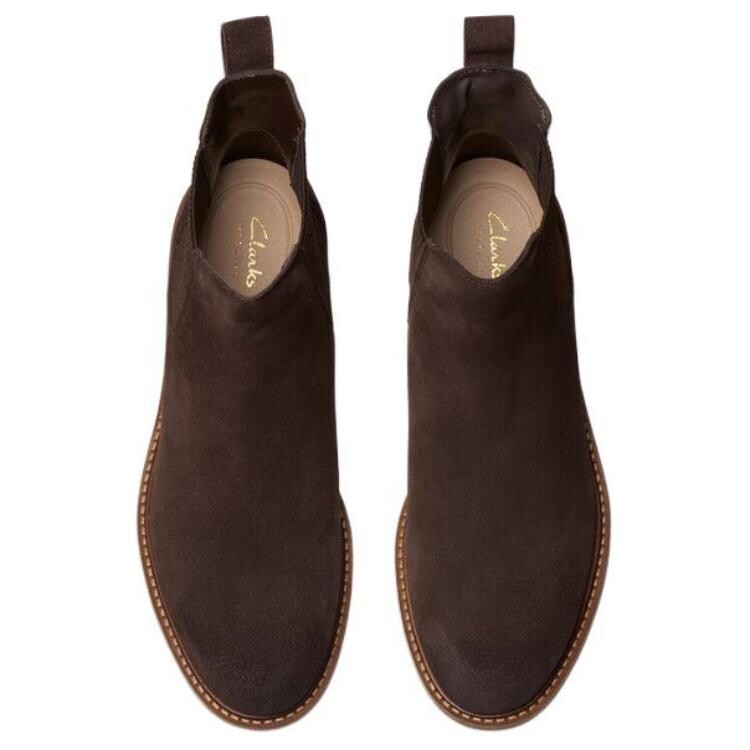 Ботинки женские Clarks классические на каблуке, темно-коричневый — фото 4