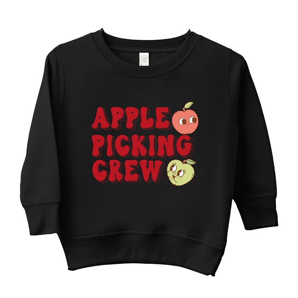 

Толстовка с рисунком для малышей с рисунком Apple Picking Crew The Juniper Shop, черный