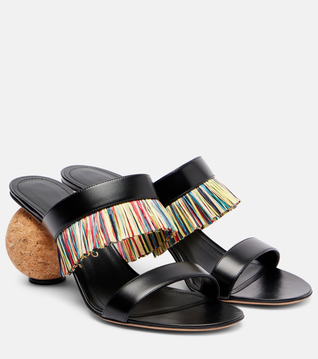 Сандалии с бахромой Fer Ferragamo, черный