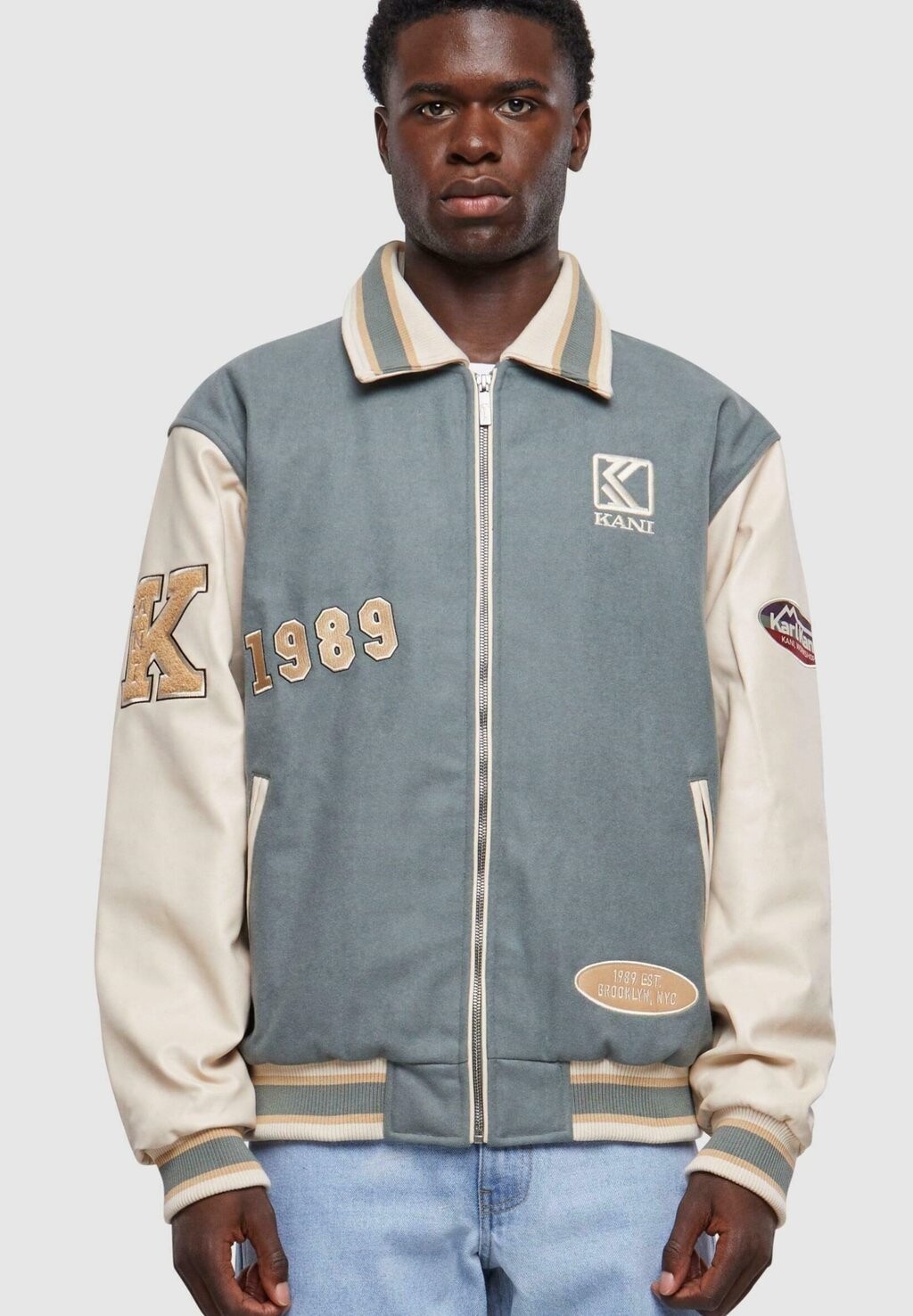 

Ветровка Karl Kani KK OG BLOCK COLLEGE, цвет dusty green off white