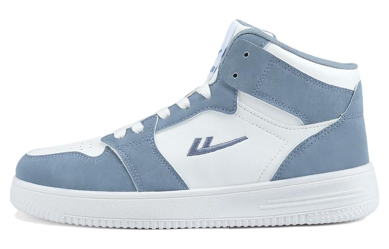 

WARRIOR Антискользящие и износостойкие дышащие высокие скейтбордские кроссовки мужские бело-синие, цвет White Blue