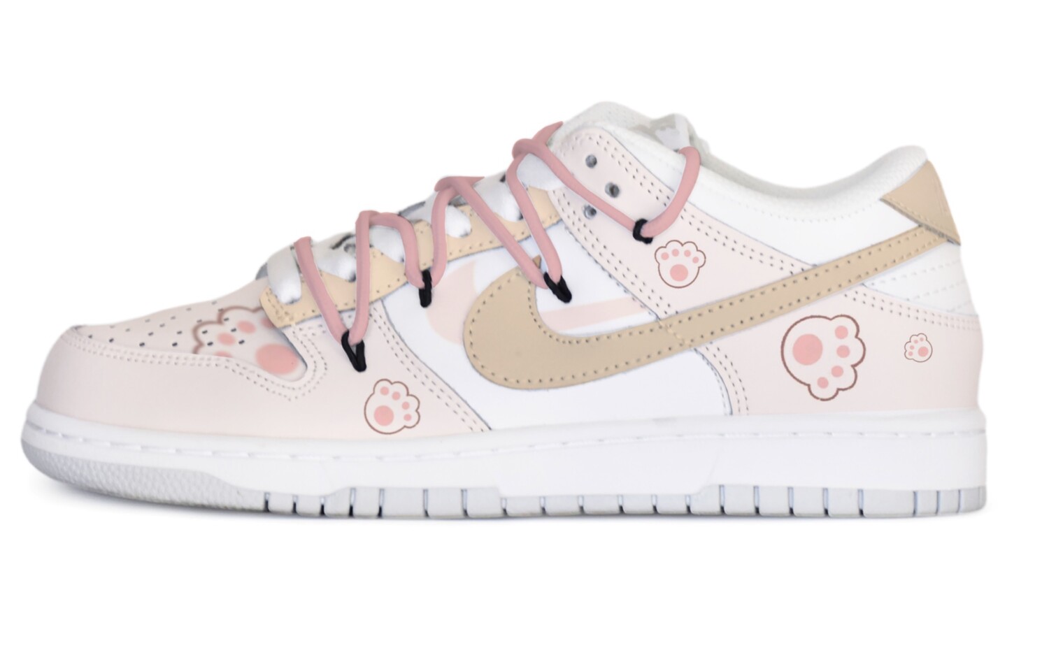 

Кроссовки Nike Dunk Skateboard Shoes Women's Low-Top White Pink, Розовый, Кроссовки Nike Dunk Skateboard Shoes Women's Low-Top White Pink