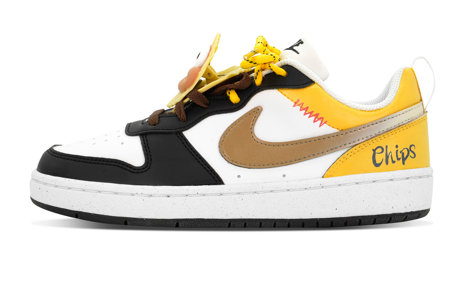 

Nike Court Borough Low Recraft Deer низкие детские скейтбординг кроссовки черный белый желтый подростки