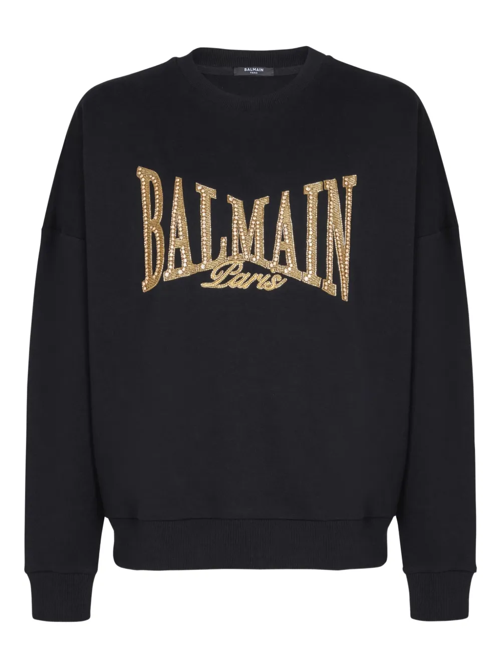 

Толстовка с декорированным логотипом BALMAIN, черный