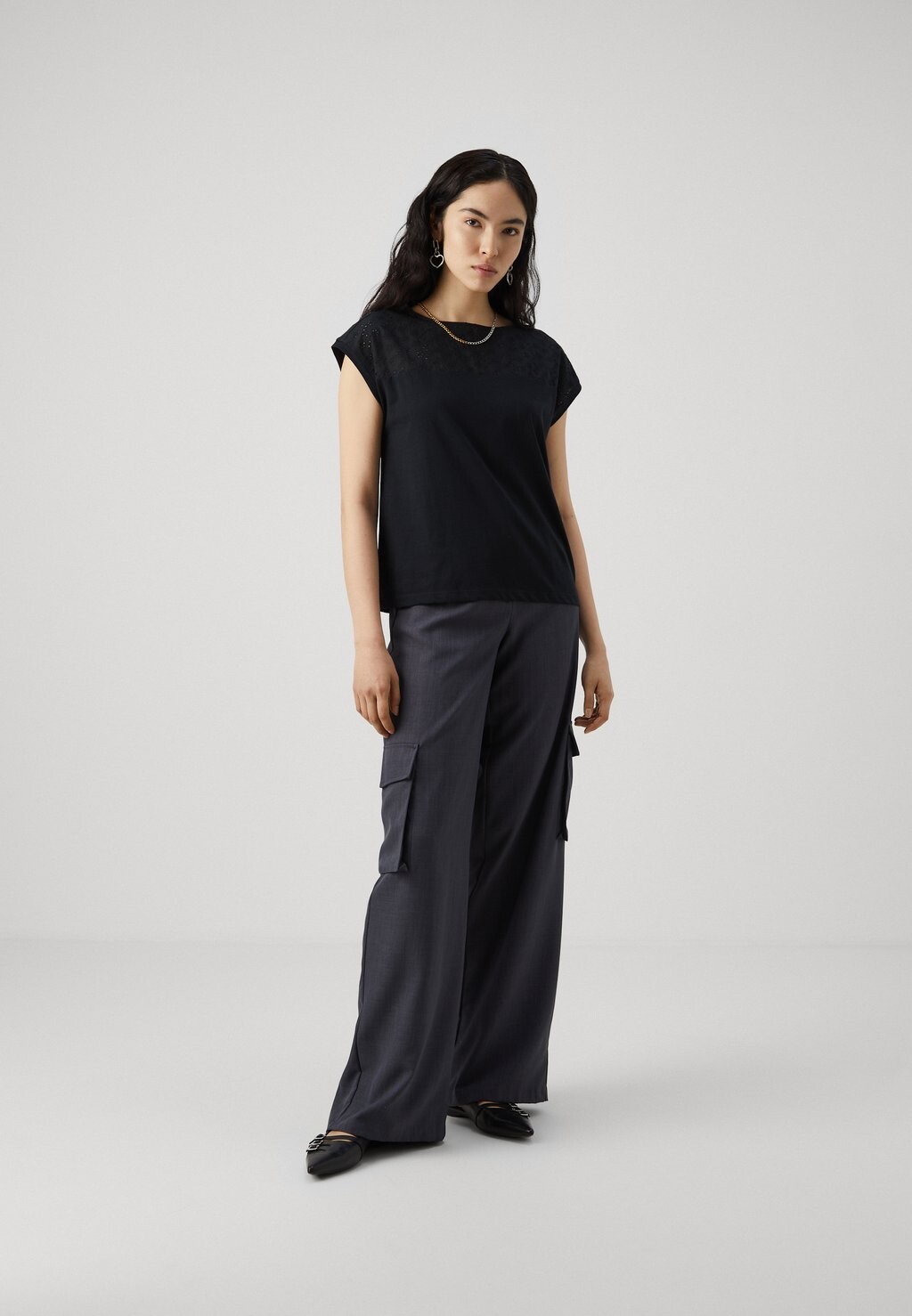 

Футболка с принтом VMKAYA O NECK Vero Moda Tall, черный