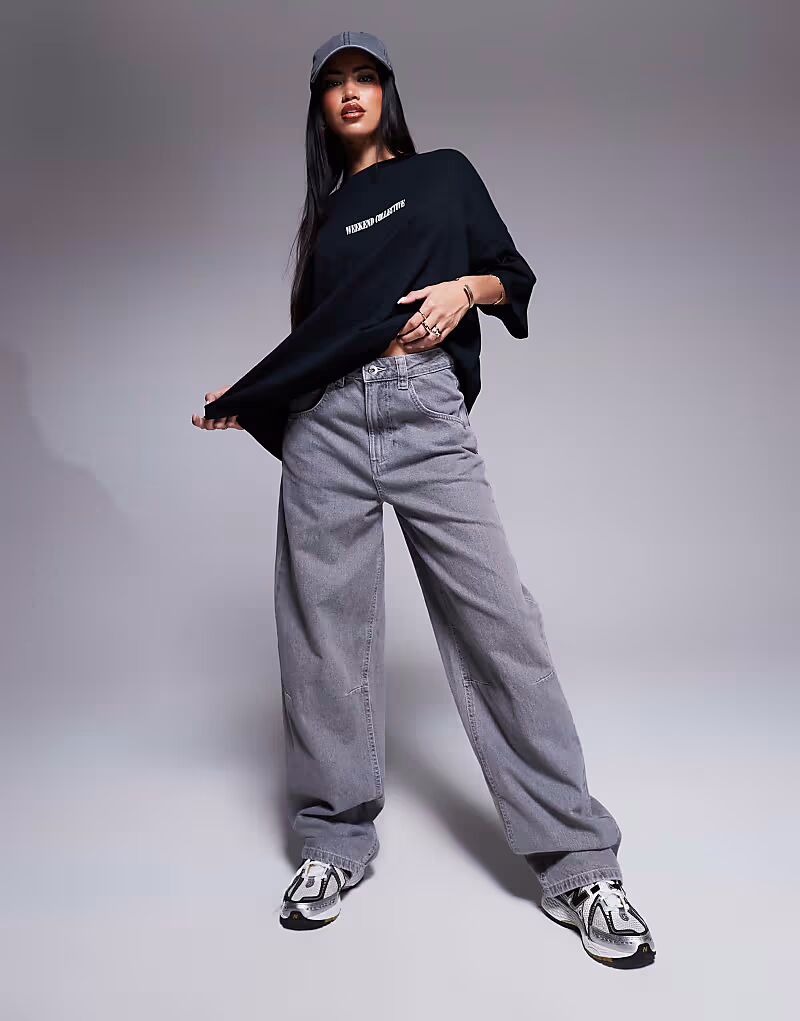 

Мешковатые джинсы Weekend Collective в сером цвете ASOS Weekend Collective