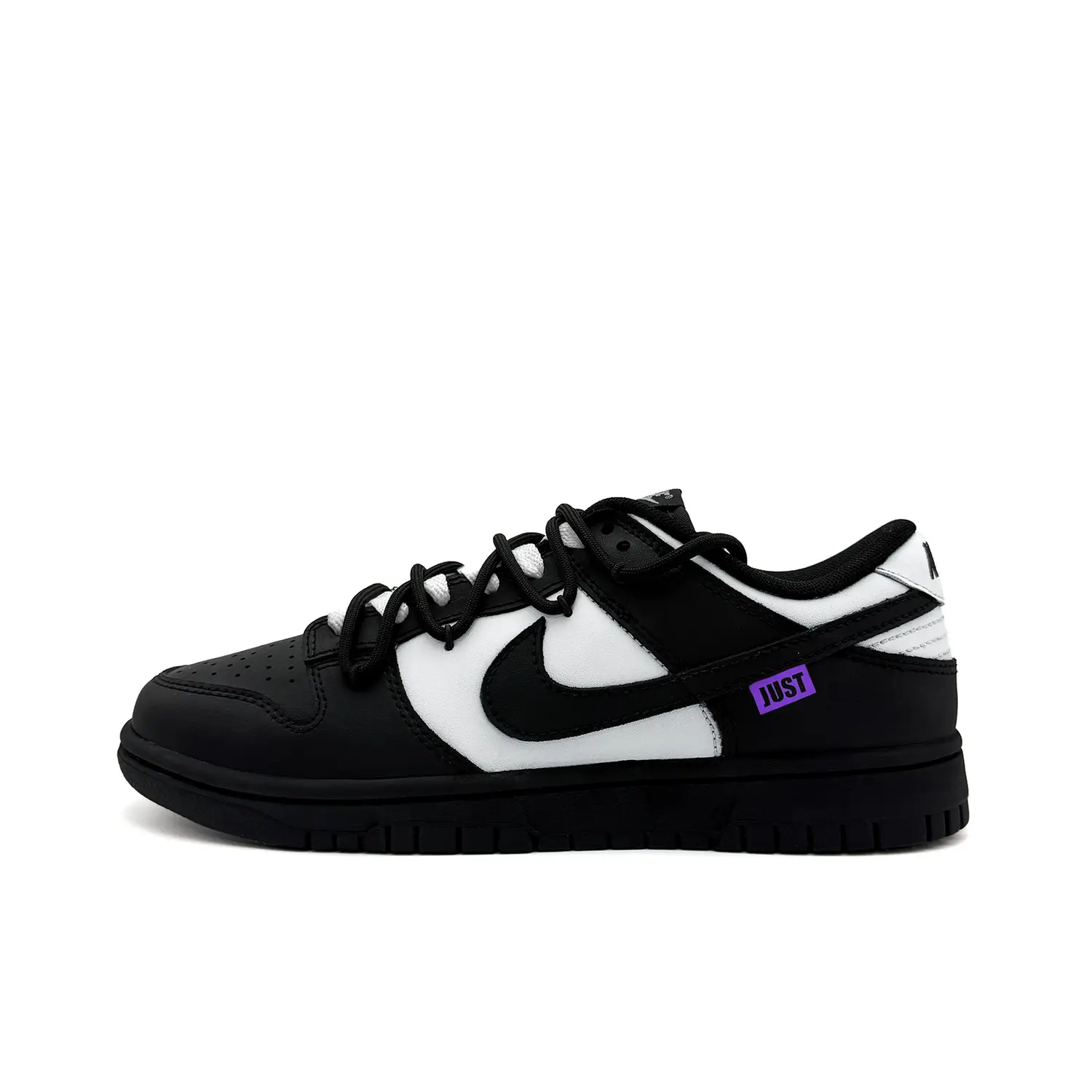 

Nike Dunk Purple Tone Monologue Low top Skateboard Shoes мужские черно-белые