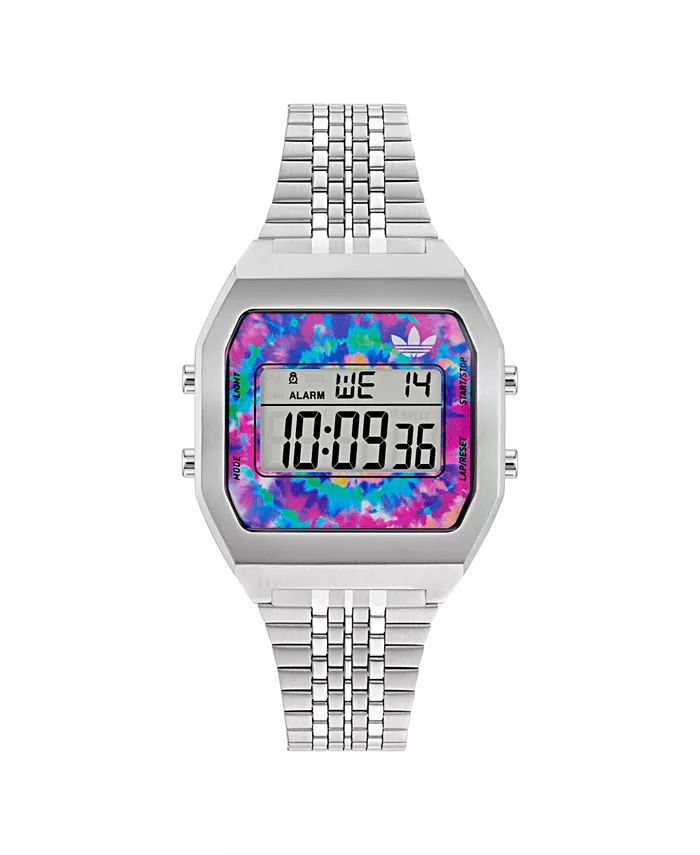 

Унисекс-часы из нержавеющей стали с цифровым дисплеем, серебристый оттенок, 36 мм adidas